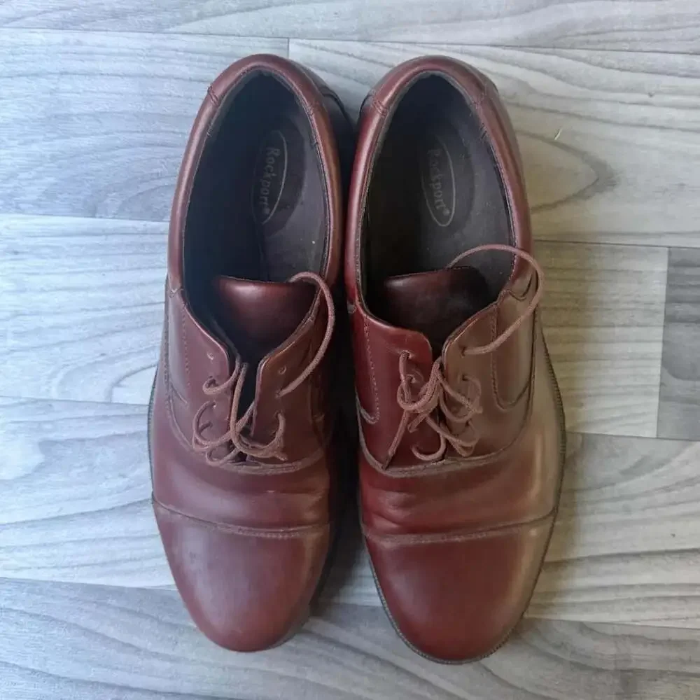 Rockport M4341 Brown Leather Oxford Dress Shoes